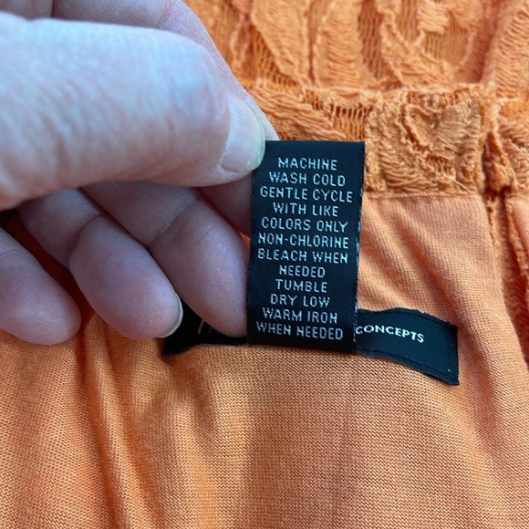INC International Concepts NWT Sunkissed Orange Floral Lace Dress Size Small - Picture 8 of 10